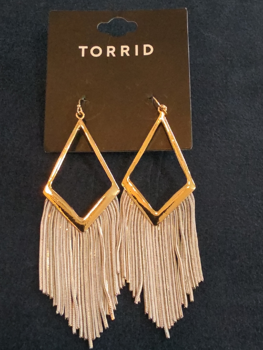 NWT Torrid Gold And White Dangle Earrings